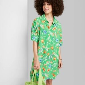 2 For $20 Vacation‎ Ready Floral Shirt Dress Cruise Ready.